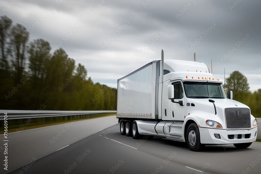 White Truck. Generated AI White Truck. Generated AI