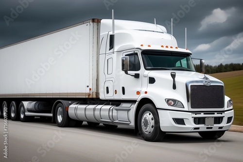 White Truck. Generated AI
