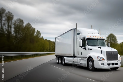 White Truck. Generated AI
