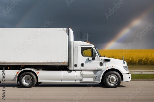 White Truck. Generated AI