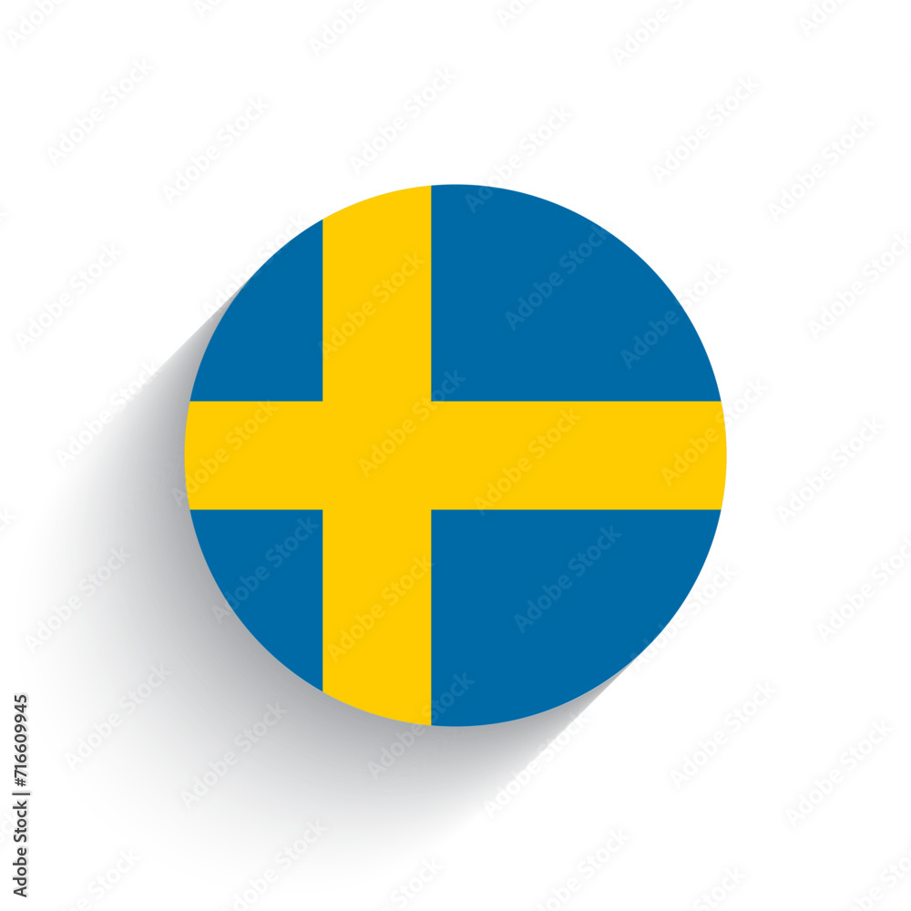 National flag of Sweden icon vector illustration isolated on white background. National flag of Sweden icon vector illustration isolated on white background.