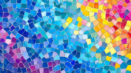 mosaic cartoon background