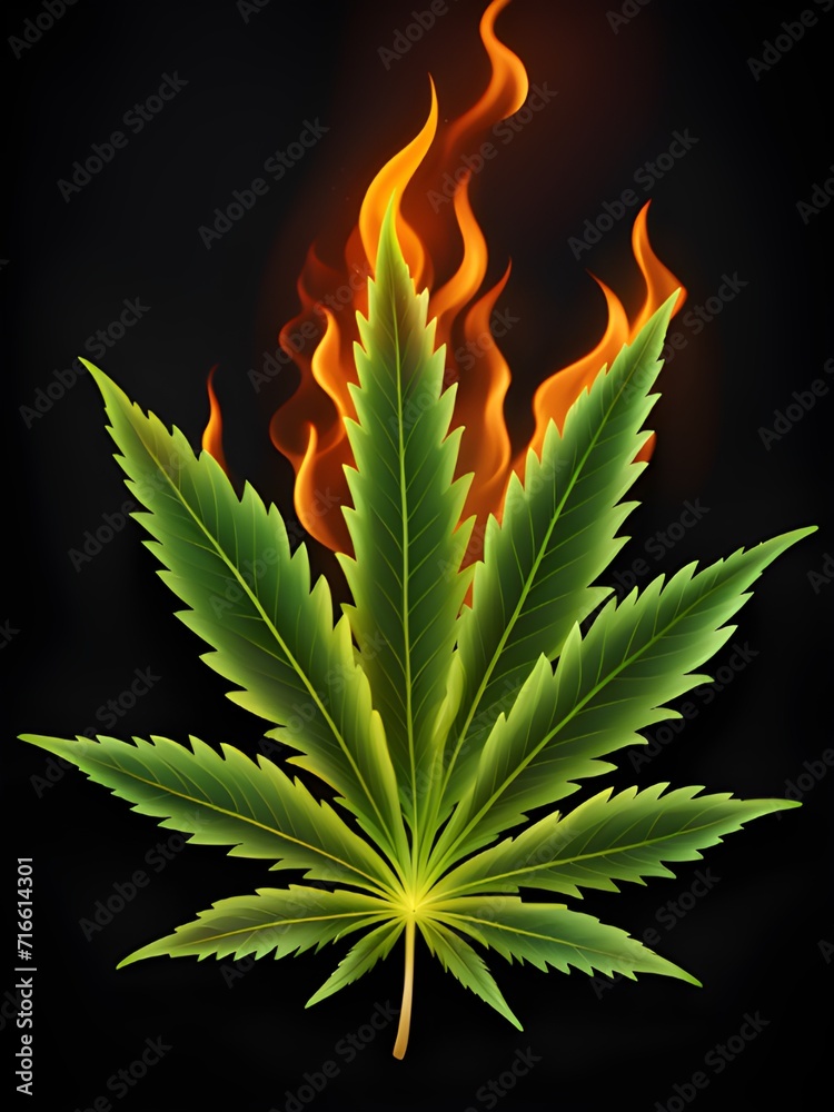 cannabis leaf on black background cannabis leaf on black background