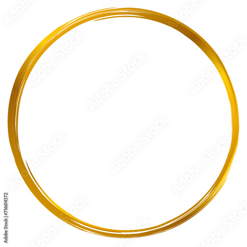 Aesthetic gold circle frame