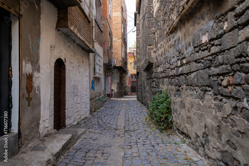 Narrow streets in Sur district of Diyarbakir.