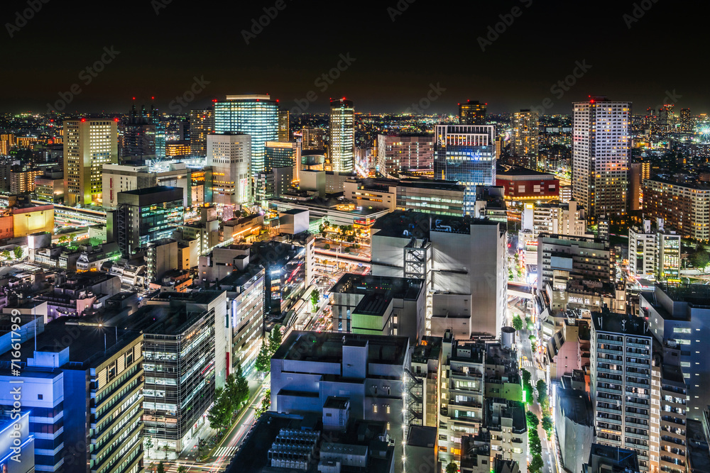 川崎駅前の都市夜景【神奈川県・川崎市】　
Kawasaki city night view - Kanagawa, Japan