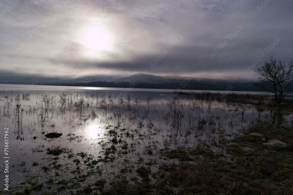 Fototapeta premium landscape, mountains, view, nature, sunrise, spain, madrid, sky,