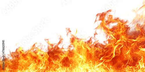 fire blazes with intense heat