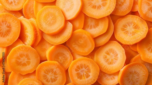 carrot slices close-up, wallpaper, texture, pattern or background