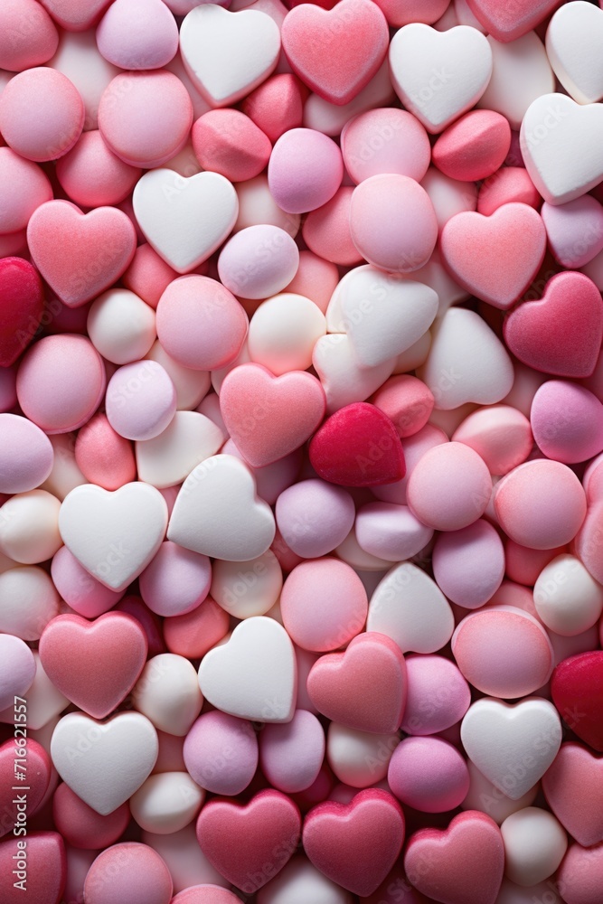 Playful Hearts and Stars: Pastel and Gold on Pink - Valentine's Day Background Concept Playful Hearts and Stars: Pastel and Gold on Pink - Valentine's Day Background Concept