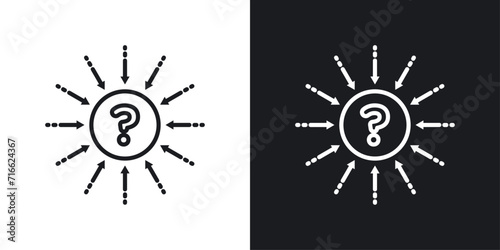 Comprehensible icon designed in a line style on white background. photo
