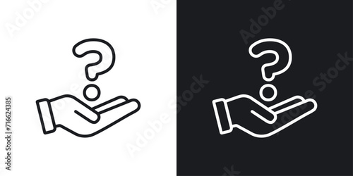 Curiosity icon designed in a line style on white background. photo