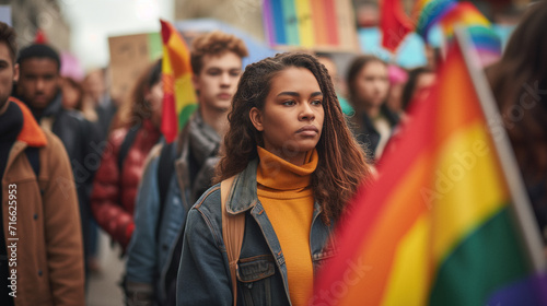 demo, demonstration, gleichberechtigung, homosexuell, frieden, Weltfrieden, hoffnung, Straße, Protest, Regenbogenfarben, Regenbogen, Bunt photo