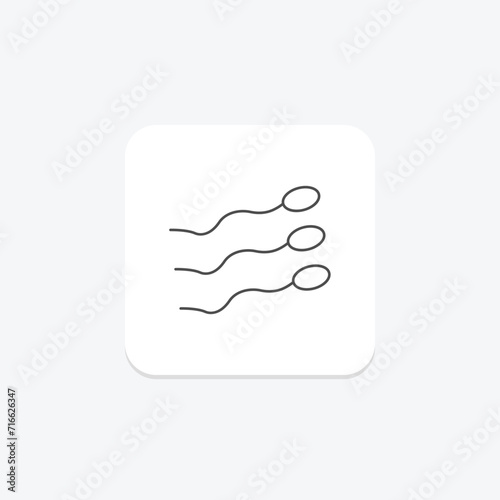 Sperm grey thin line icon , vector, pixel perfect, illustrator file