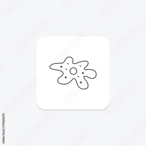 Amoeba grey thin line icon , vector, pixel perfect, illustrator file