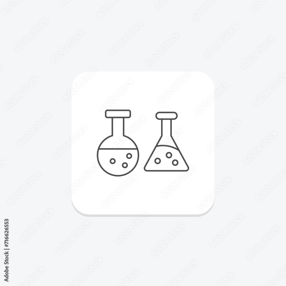Experiment grey thin line icon , vector, pixel perfect, illustrator file Experiment grey thin line icon , vector, pixel perfect, illustrator file