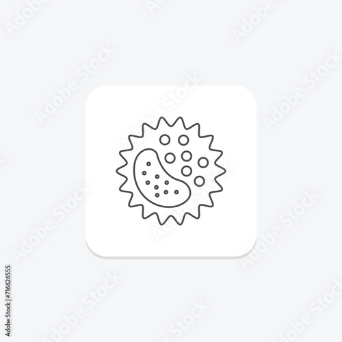 White Blood Cell grey thin line icon , vector, pixel perfect, illustrator file