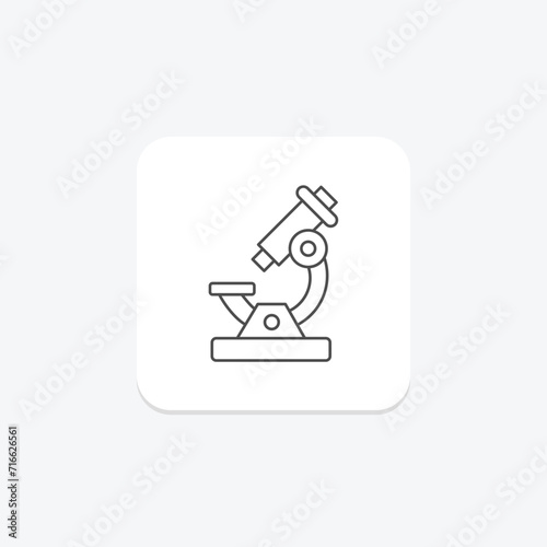 Microscope grey thin line icon , vector, pixel perfect, illustrator file