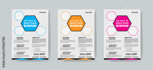 Flyer Layout with Colorful Accents