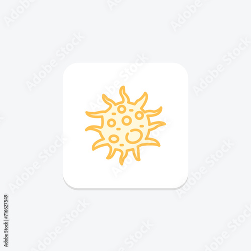 Virus color outline icon , vector, pixel perfect, illustrator file