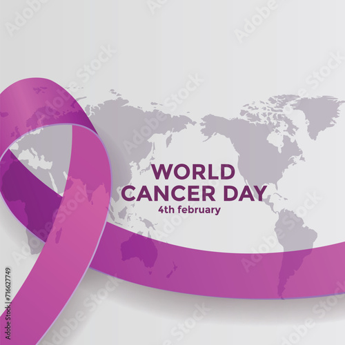 Vector gradient world cancer day background