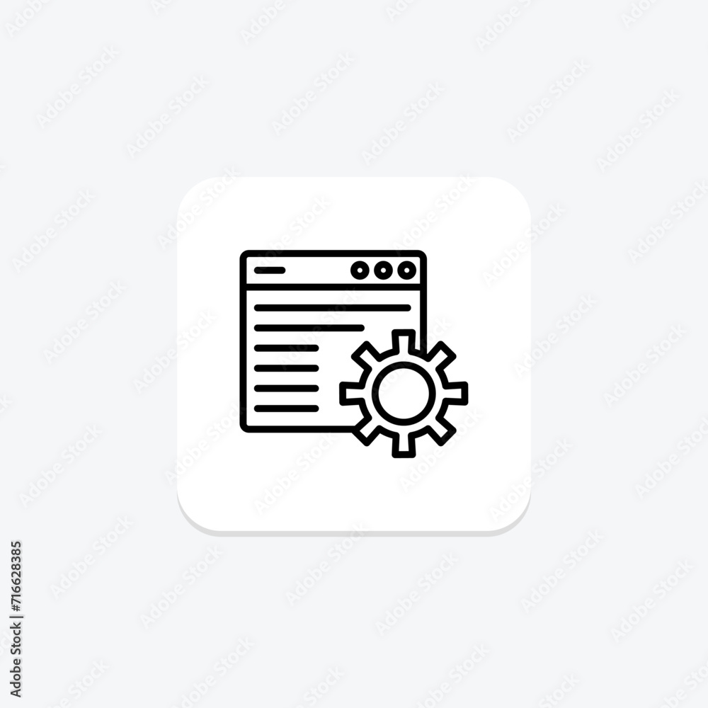 Cogwheel engineering black outline icon , vector, pixel perfect, illustrator file Cogwheel engineering black outline icon , vector, pixel perfect, illustrator file