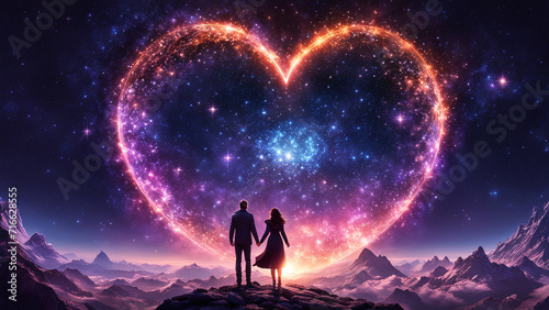 heart of the stars wallpaper, romantic, valentine day photo