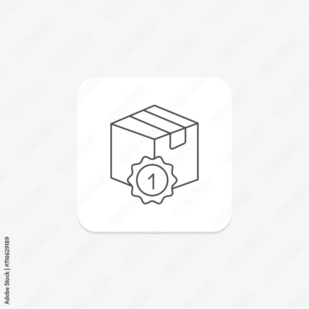 Delivery Box Ranking grey thin line icon , vector, pixel perfect, illustrator file Delivery Box Ranking grey thin line icon , vector, pixel perfect, illustrator file