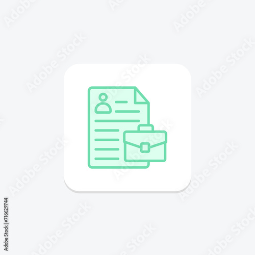 Employability icon, find job icon, color outline icon , vector, pixel perfect, illustrator file © Blinix Solutions