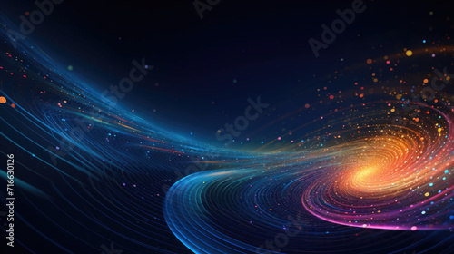 Colorful abstract background with lines and 3d shapes