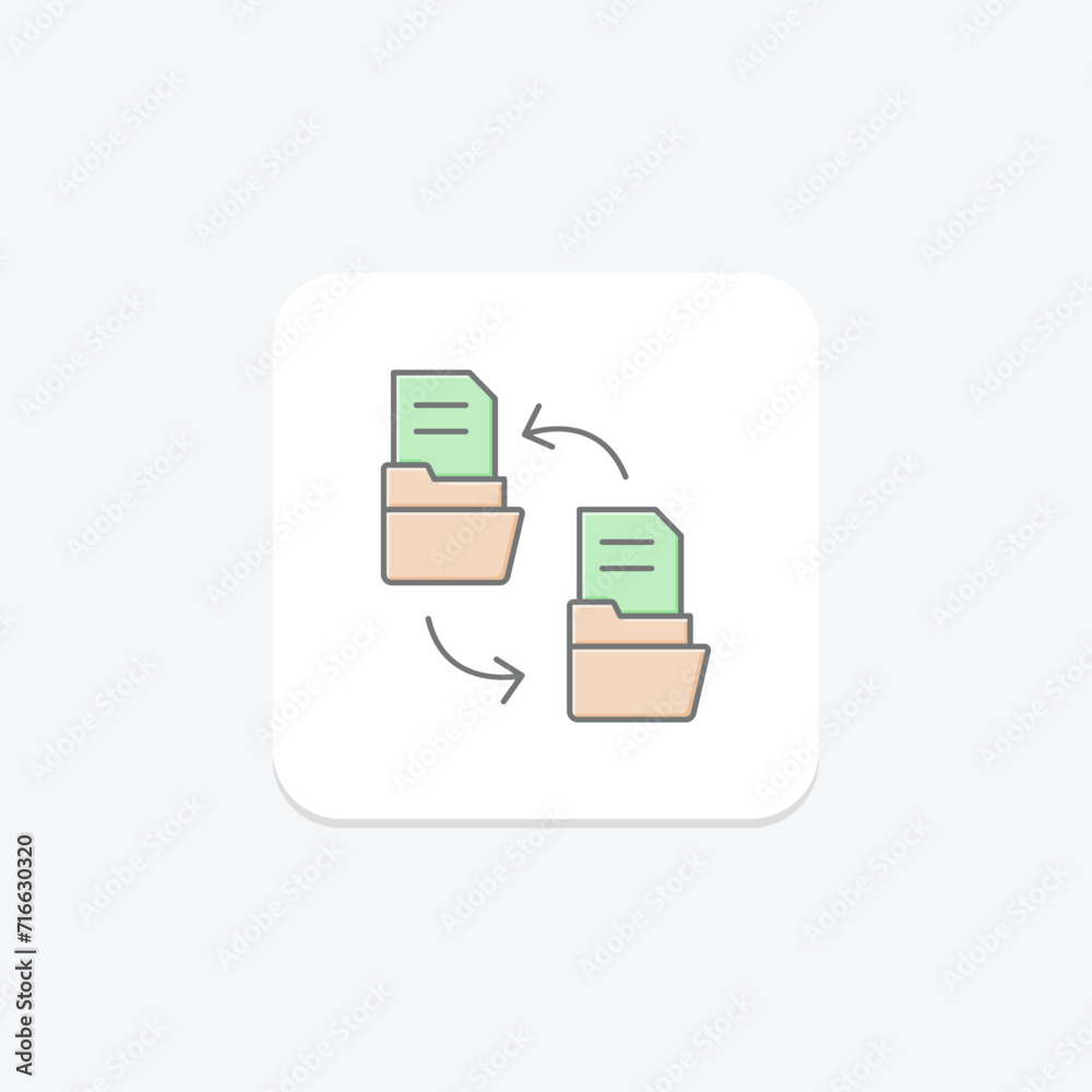 Sharing icon, file share icon, file transfer icon, solid and filled outline colorful version, outline and filled vector sign , vector, pixel perfect, illustrator file Sharing icon, file share icon, file transfer icon, solid and filled outline colorful version, outline and filled vector sign , vector, pixel perfect, illustrator file