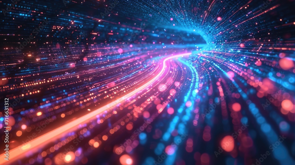 Obraz premium Digital technology. High speed data transfer