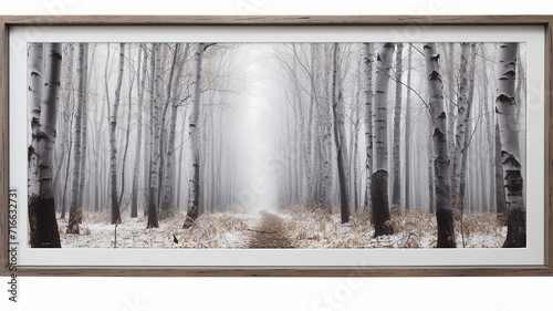 framed painting on the wall landscape autumn frame interior gallery