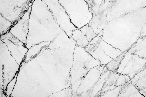 An elegant white marble texture with delicate grey veins, presenting a classic and sophisticated surface ideal for luxurious design elements or chic backgrounds. Ai generated