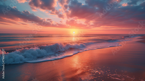 Serene Sunset Over the Ocean