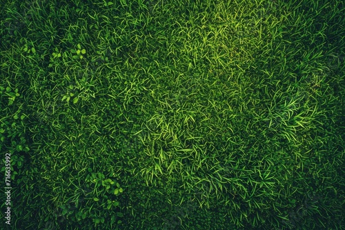 Lush green artificial turf providing a uniform and vibrant grass texture for sports fields, landscaping, or creative projects. This high-quality synthetic surface offers a maintenance-free lawn altern