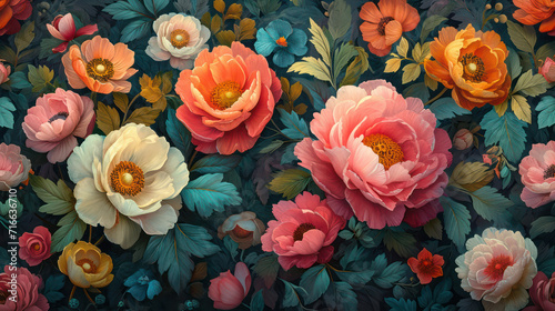 Floral Nature: A Delicate Rose Bouquet, Vintage Art in Pink, Decorative Illustration