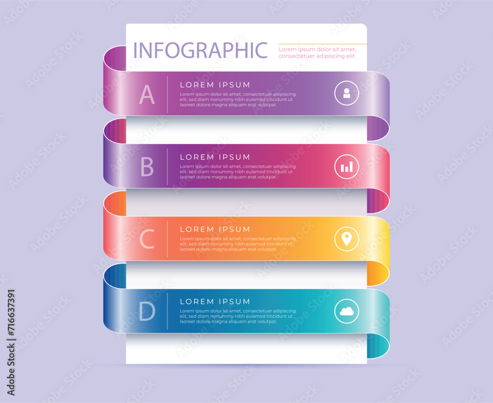 Steps business timeline infographic template design Steps business timeline infographic template design