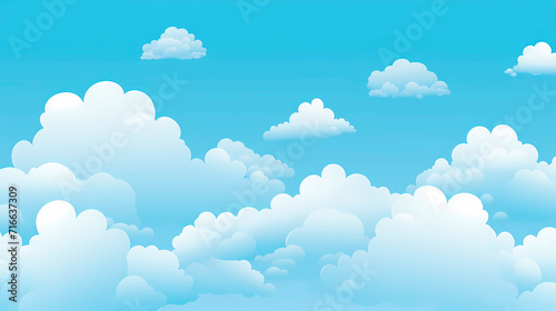 Sky background with white clouds and blue sky