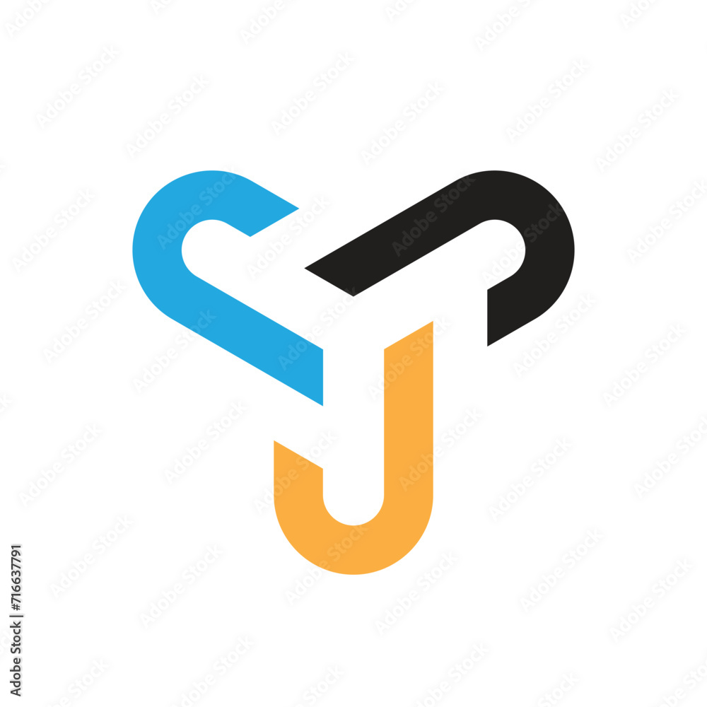 Abstract triangle letter J and or Y flat color Abstract triangle letter J and or Y flat color