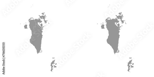 Bahrain map with administrative divisions.