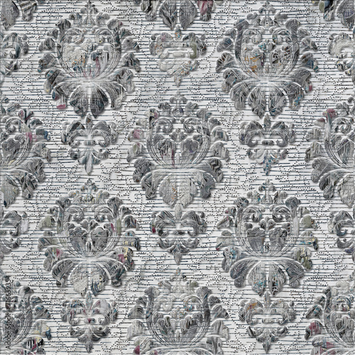 ecorative wallpaper background pattern, digital geometric floral 3d structure, ceramic tile, cover, interior, carpet.