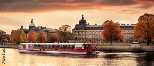 River boat tour over looking empty Amalienborg photo