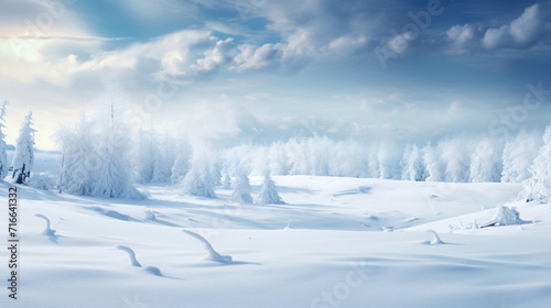 Snowy winter landscape panorama © Ashley