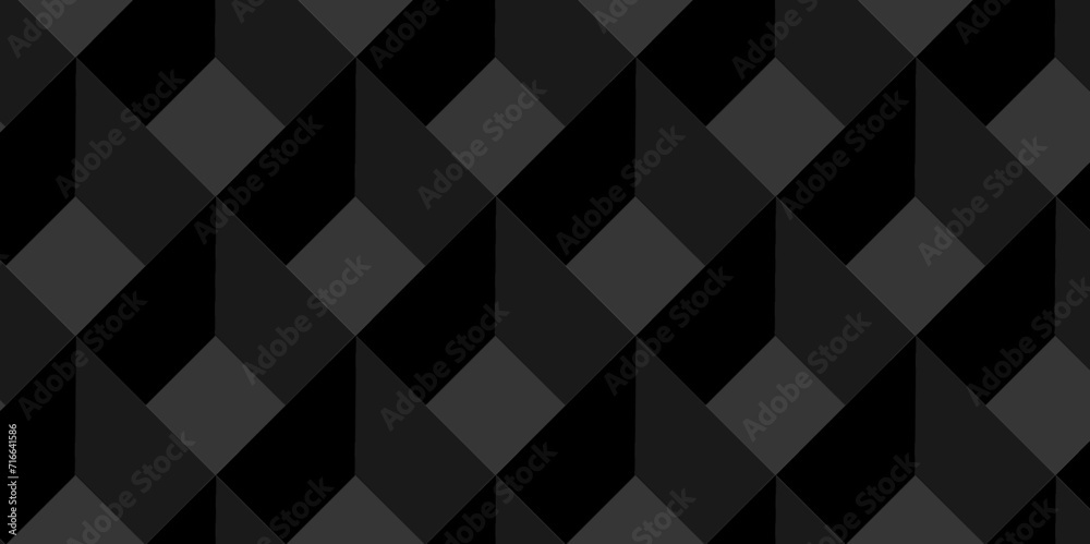 Black and gray seamless pattern Abstract cubes geometric tile and mosaic wall or grid backdrop hexagon technology. Black and gray geometric block cube structure backdrop grid triangle background. Black and gray seamless pattern Abstract cubes geometric tile and mosaic wall or grid backdrop hexagon technology. Black and gray geometric block cube structure backdrop grid triangle background.