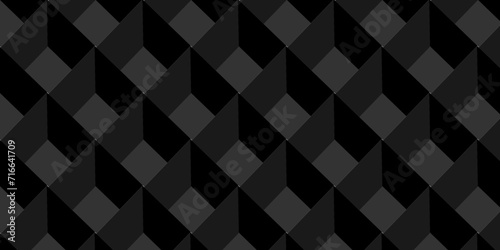  Black and gray seamless pattern Abstract cubes geometric tile and mosaic wall or grid backdrop hexagon technology. Black and gray geometric block cube structure backdrop grid triangle background.