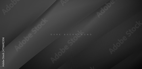 Abstract dark background with wave design. Realistic 3d design. Elegant backdrop for poster, website, brochure, banner. vector illustration