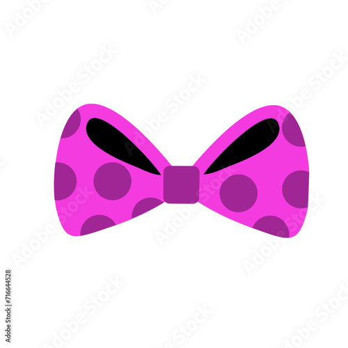 Clown colorful bow. Masquerade , carnival and Purim colorful costume. SVG icon