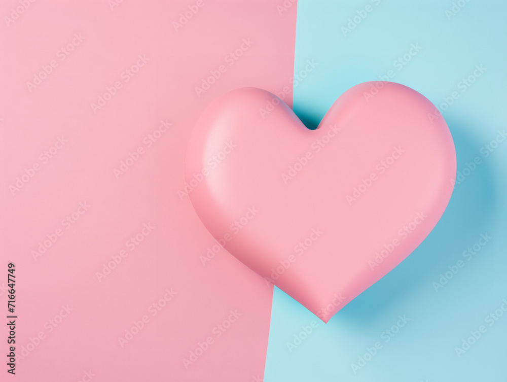 A large soft pink heart with a minimalistic pink background. A large soft pink heart with a minimalistic pink background.