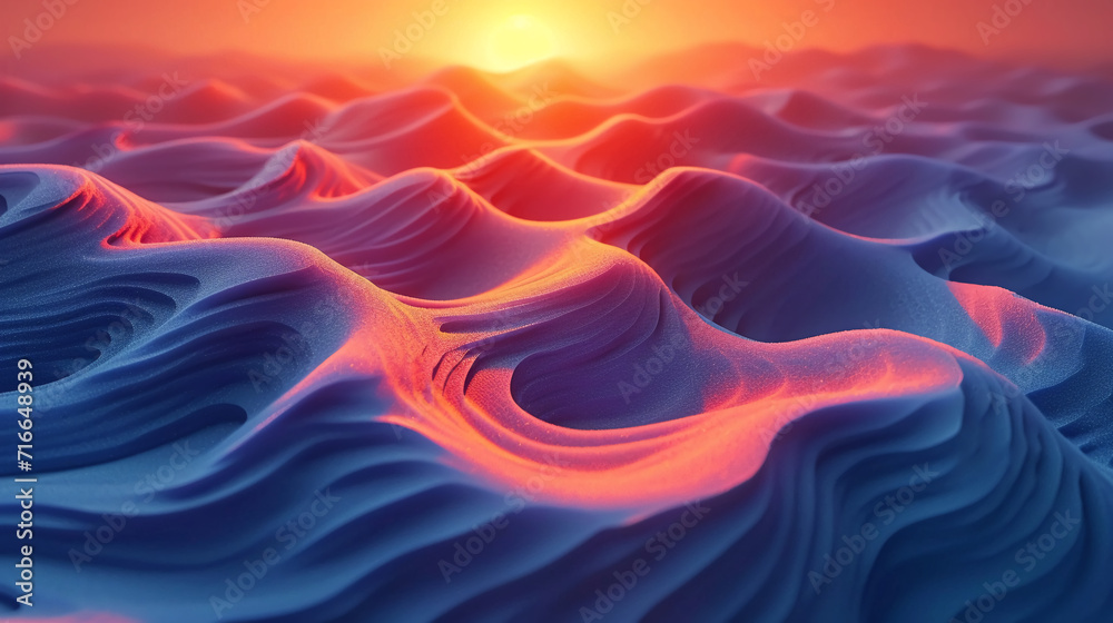 abstract colorful glowing wavy perspective with fractals and curves background 16:9 widescreen wallpapers